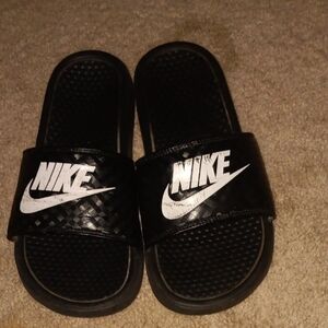 Nike Kids Black Slide Sandals